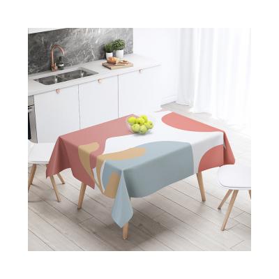 China 2021 fashion tablecloth waterproof cotton and plain linen home dining tablecloth coffee table cloth for sale