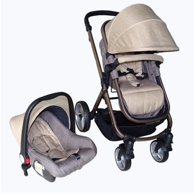 China Factory wholesale luxury baby moving pram 3 in 1 luxury 3 in 1 baby stroller for sale