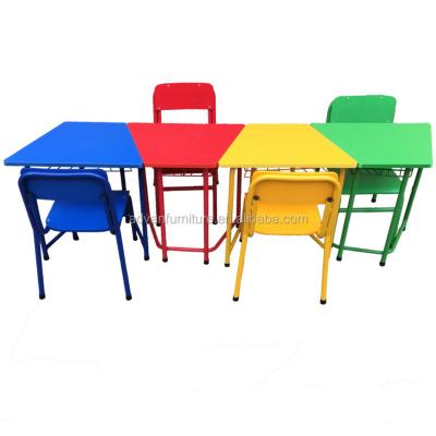 China Traditional School Furniture School Desk And Chair Kids Tables And Chairs Collaborative Learning School Furniture for sale