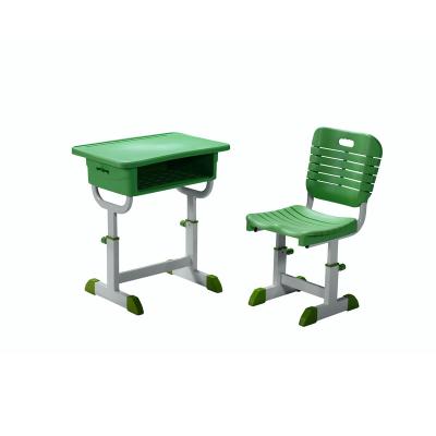 China Manufacturer Cheap Classroom Student Modern ABS Plastic Single Height Adjustable Desk And Chair Set for sale