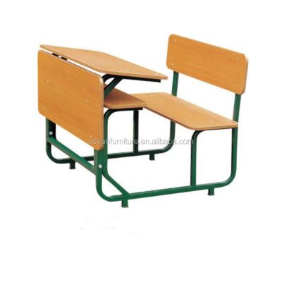 China Foshan comfortable furniture, university student double person school furniture school wooden double bench, for sale