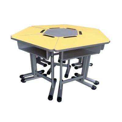 China Strong New Design College School Furniture Combination Office Classroom Furniture Adjustable Tables And Student Chairs Set for sale