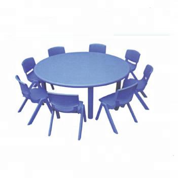 China Modern Furniture Children Kids Plastic Study The Round Table And Chair for sale