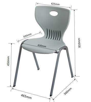 China Armless Stacking Guest Chair Stackable Staff Used Conference Room Training Visitor Training Chair Metal Frame Strong Fabric Fast Delivery for sale