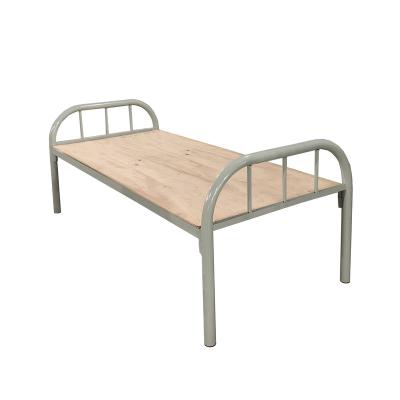 China Wholesale Cheap Modern Dubai Dormitory School Work Iron Steel Frame Metal Single Bed for sale