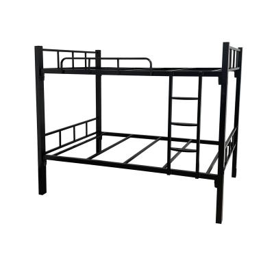 China Style Foldable Hired Adult Kids Bed Furniture School Metal Iron Bed Twin Bunk Bed Dormitory Used Furniture for sale