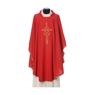 China Jacquard Semi-Gothic Fabric with Gold Band Chasuble Robe Sonoro for sale