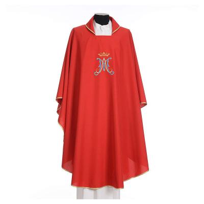 China 2023 Modern Hot Sale Embroidery Marian Catholic Chasuble for sale