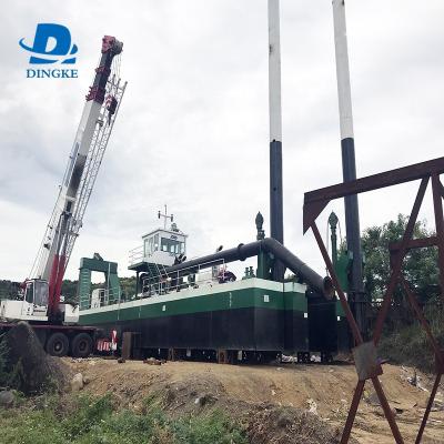 China Sand Dredging DINGKE 10inch River Dredging Used Cutter Sand Suction Dredger For Sale for sale