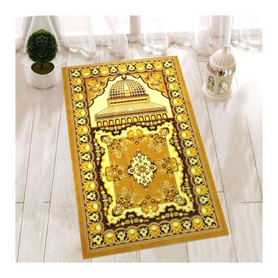 China Prayer Mat Adult Travel Thin Soft Christian Black Small Cheap Portable Stain Resistant Simple Islamic Prayer Blanket Muslims With Bag for sale