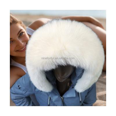 China Fashion White Fur Trim Long Faux Fur Collar Faux Pile Fox Fur Strips for sale