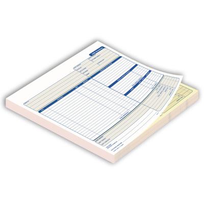 China Receipt Invoice Order Others Cheap Price Carbonless Paper NCR Printing Business Trifold Duplicate Copy Customized Proforma Invoice Pad With Edge Bonded Bind for sale