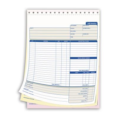 China Receipt Invoice Order Others Cheap Price Carbonless Paper Trifold Duplicate Breakage Set NCR Business Copy Customized Printing Proforma Invoice Form for sale