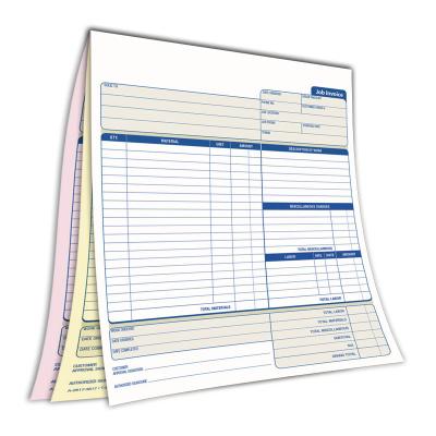 China Receipt Invoice Order Others SMALL MOQ Triplicate No Duplicate No Carbon Require Permanent Deformations NCR Print Business Paper Copy Customized Proforma Invoice Form for sale