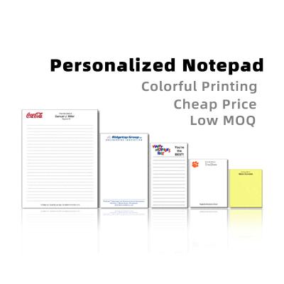 China Cheap Memo Pad Letter Size 8.5inchX11inch Full Color Notepad Price Memo Pad Customized My LOGO Printing for sale