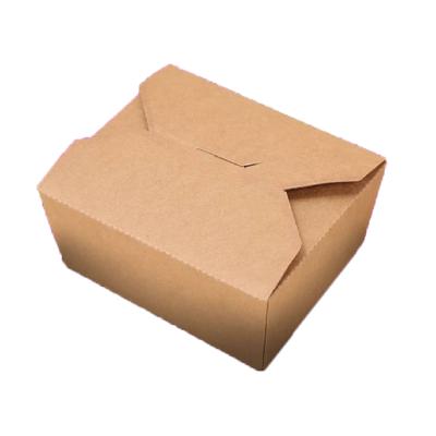 China Hot Sale Biodegradable Fast Food Container Kraft Paper Food Container Take Out Food Packaging With Factory Price for sale