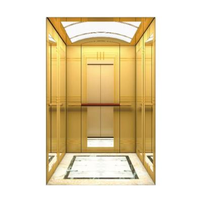 China Hot Selling Mirror Etched SS Spray Steel Plate Residential Elevators Commercial Elevator for sale