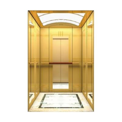 China Spray Steel Plate Indoor Residential Elevator Mirror Etched SS Glass Full Collection à venda