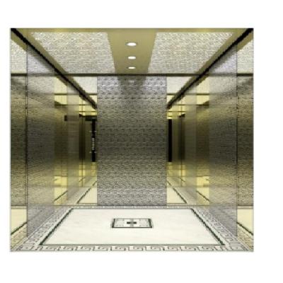 China Mirror Etched Stainless Steel Elevator Household AC VVVF Drive Group Control for sale