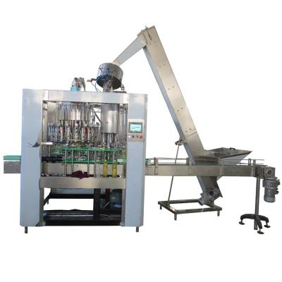 China Food High Speed ​​Rotate Type Two In One Full Aautomatic Plastic Bottle Oil Filling Machine for sale