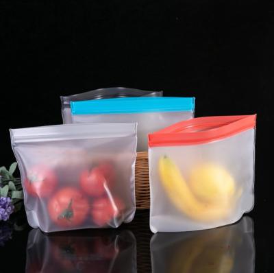 China Waterproof Insulated ECO Food Printing Food Grade Leakproof Reusable PEVA Storage Freezer Lunch Ziplock Bag for sale