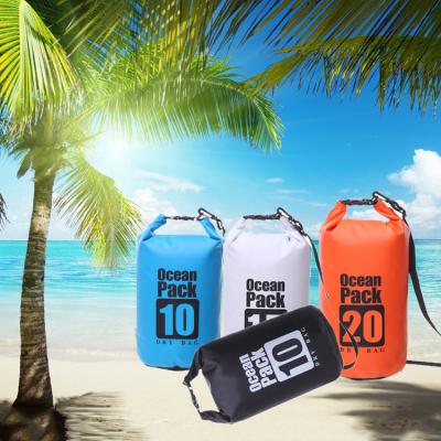 China Floating Paddling Boating Hiking Kayak Logo Outdoor Polyester Logo PVC Ocean Pack 5L Ocean Pack Wet Custom Waterproof Dry Bag for sale