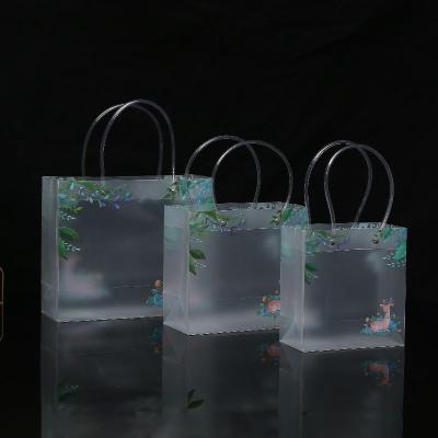 China Shopping PVC PP Tote Bag For Flat Bottom Clear Plastic Handbag Transparent Rope Handle Sample Package Available Custom Made for sale