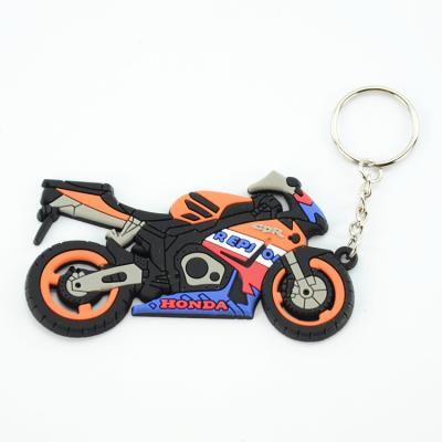 China Suitable for promotion gifts custom logo 3d key chain soft PVC motorcycle custom rubber keychains for sale