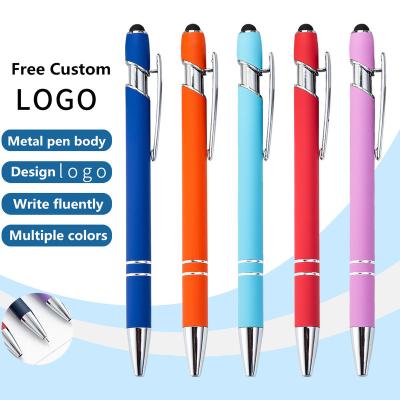 China Customized Popular Promotional Metal Touch Novelty Ballpoint Pen Aluminum Ballpoint Pen Customized Pens With Custom Logo for sale