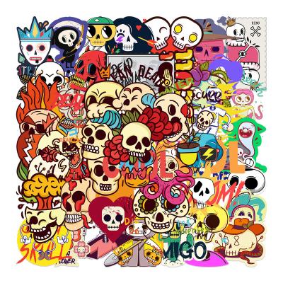 China 46Pcs Cartoon Sticker Cute Cartoon Decorative Stickers For Mexican Day Of The Dead Sticker Festival Gift Waterproof PVC for sale