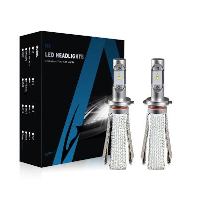 China Aurora Wholesale Factory 12V 24V 12000LM 6500K H7 Auto Lamp IP67 IP68 Auto Car Light H7 Car Led Headlight Bulbs for sale