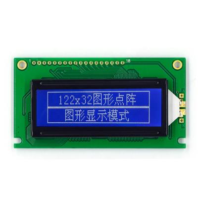 China 18 Pin Monochrome 122x32 Screen 122x32 Parallel Graphics LCD Module 8 Bit 2.4