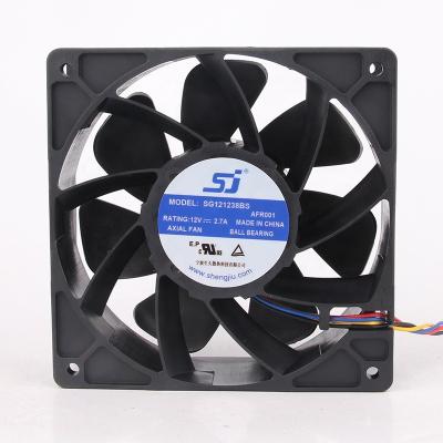 China NEW SJ 24V 48V DC12V 2.7A dc 12x12x38MM 12CM hotel EC 12038 Ant S9i T9 fans high speed ventilation SG1212238BS axial fan for sale