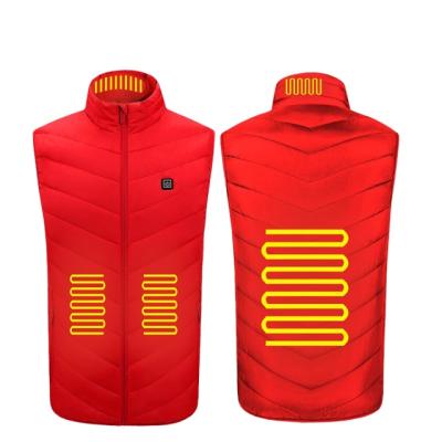 China Heating To Keep Warm Light Windproof Zipper Stand Collar Keep Warm Heated Vest Battery Operated Clothes Stripper Vest for sale