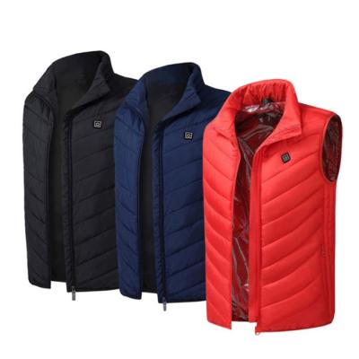 China Heating To Keep Warm Light Windproof Zipper Stand Collar Keep Warm Heated Vest Battery Operated Clothes Stripper Vest for sale