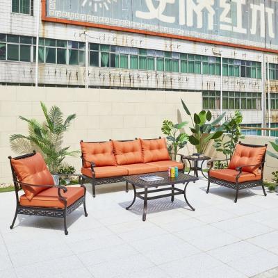 China Durable Outdoor Living Room Leisure Sofa Courtyard Of Cast Aluminum Sofa Furniture for sale