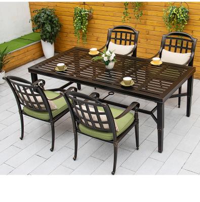 China Luxury And Elegant Hotel Design Adjustable Height Table And Chair Outdoor Aluminum Furniture for sale