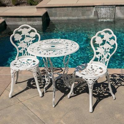 China Modern Aluminum Table Chair Set Outdoor Garden Patio Metal Leisure Furniture Set WY203 for sale