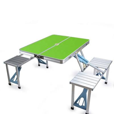 China Modern Outdoor Furniture Aluminum Alloy Portable Outdoor Picnic Folding Table/Foldable Picnic Table for sale