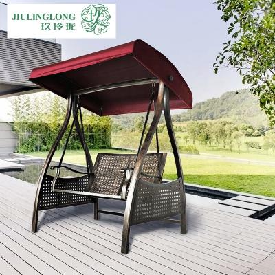 China Rustproof Modern Outdoor Furniture Patio Garden Cast Aluminum Waterproof Swing Chair for sale