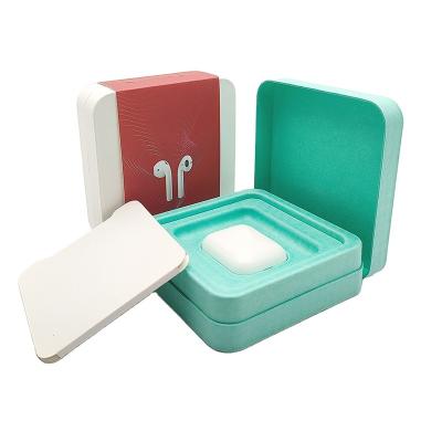 China Biodegradable Sugarcane Fiber Molded Pulp Earphone Packaging Eco - Friendly Gift Box for sale