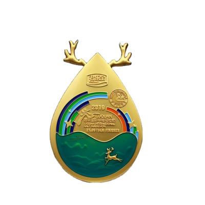 China China Manufacture Cheap Wholesale Custom Metal Gold Award Marathon Trophies Sport Medal for sale