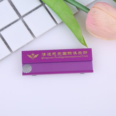 China China Metal Opens Stock Wholesale Steel Blank Name Pin Badge for sale