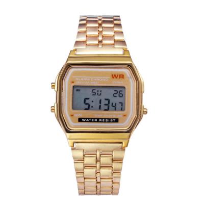 China OEM Rose Gold Electronic Silver Outdoor Watch Waterproof Men's Square Watch for sale