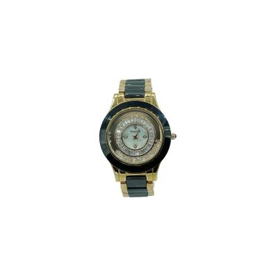 China Durable Swaymond Flow Drill Design Ladies Watch Alloy Ladies Quartz Watch Ceramic Plating Fashion Watch for sale