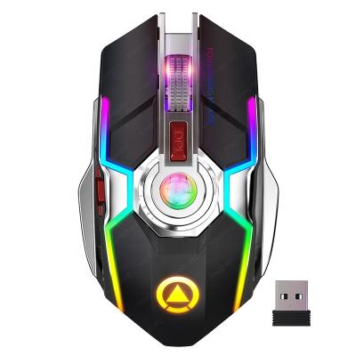 China Gaming Mouse Silver Eagle A5 Wireless Mouse RGB Luminous Mute Computer Accessories Private Mold for sale