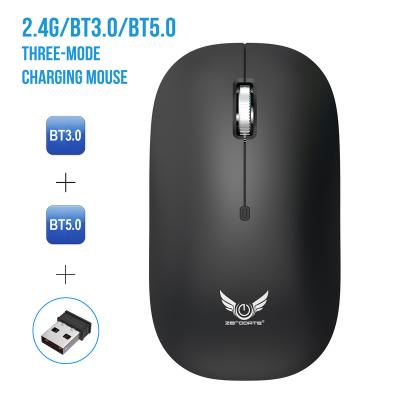 China OEM 3D Three-mode Design Mini Rechargeable Ergonomic Wireless Mouse Shop Frontier Factory for sale