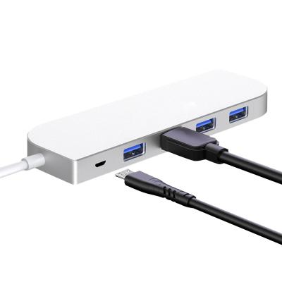 China Espower Multi Function Data Transfer Cable OEM ODM 5 Into 1 Port Hub Adapter Usb A 4 Usb 2.0 Hub With Mic for sale