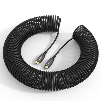 China FTTH FTTB FTTX Network Active Optical Cable Hd-mi Fiber Cable From 1m To 50m Available Factory Supply 4k*2K/60hz 4:4:4 Spring Cable for sale