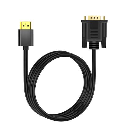 China Gold Plated COMPUTER VGA to HD-MI Male 1080p Factory Price HD-MI to VGA 15 Pin Male Converter Cable HD-MI to VGA Cable for sale